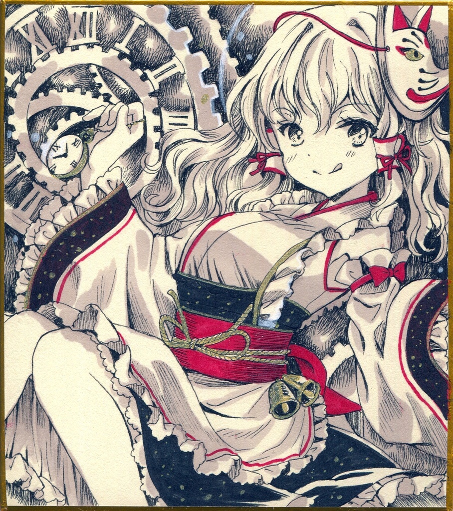 【東方、創作】オーダー色紙キャラ1名【納期は14日~20日】