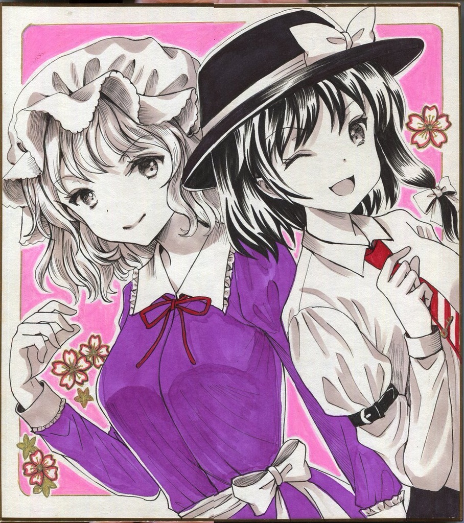 【東方/大色紙/額縁付】秘封倶楽部（宇佐見蓮子&マエリベリー・ハーン）