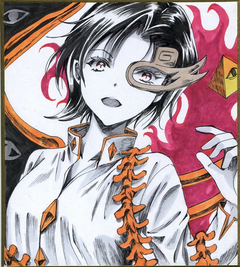 【11月23日通販再開】東方/磐永阿梨夜/小色紙【直筆原画】