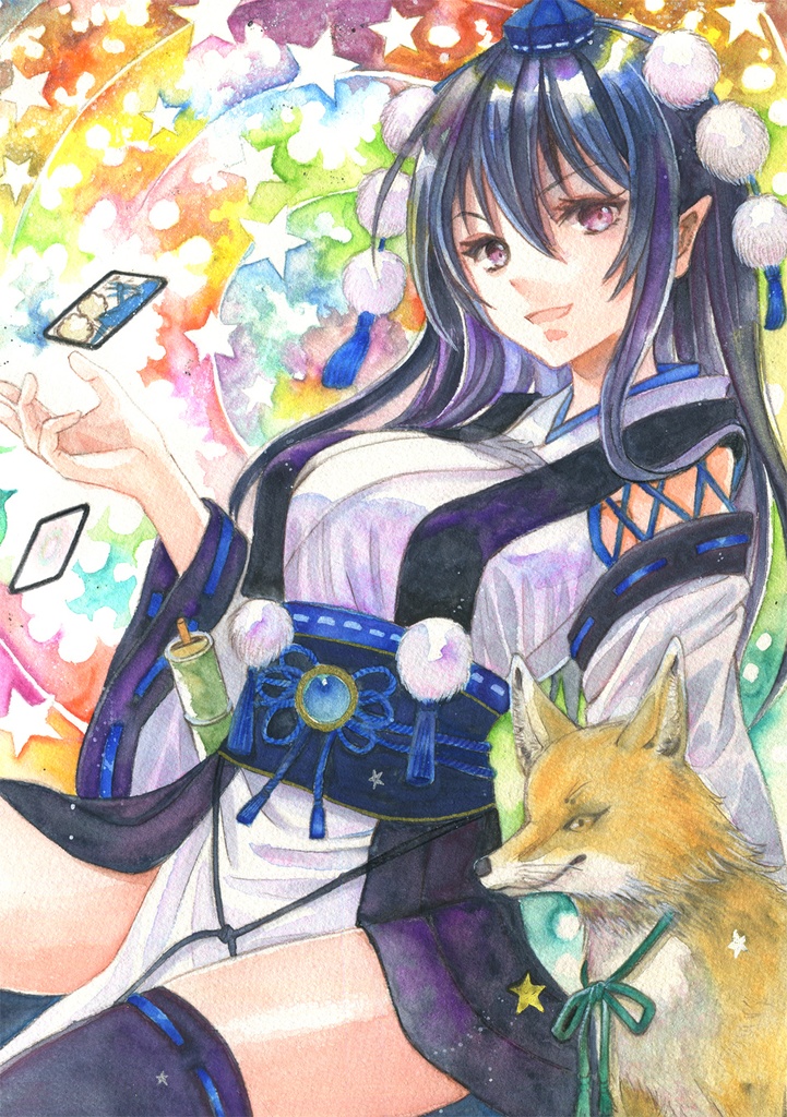 【11/27 23時半~開始】東方/飯綱丸龍/原画【額縁付き】