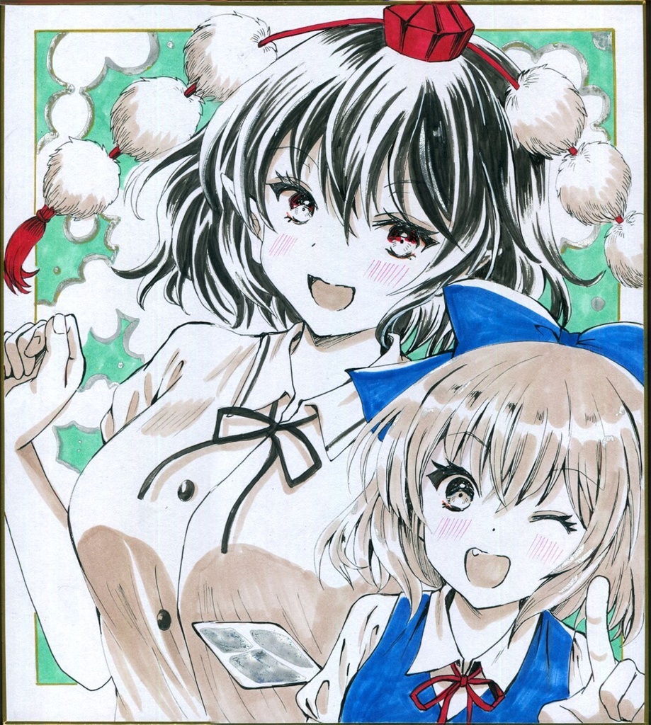 【大色紙】東方/文&チルノ【ネコポス対応】