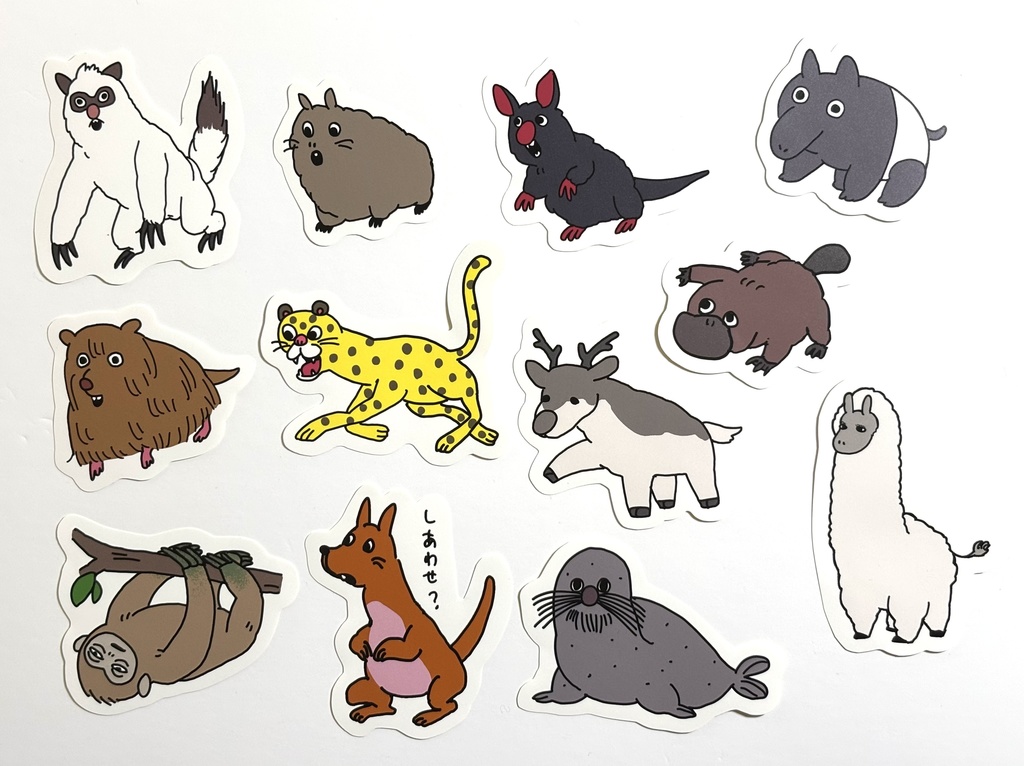 うろんどうぶつステッカーセット