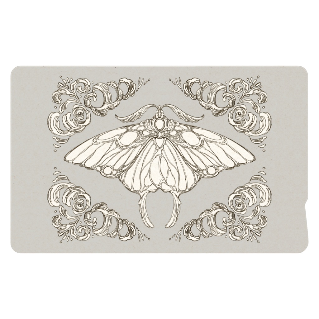 ICカードステッカー「antique moth」