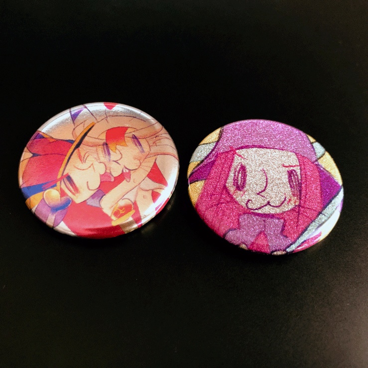 缶バッジ2個セット (メタル&グリッター)