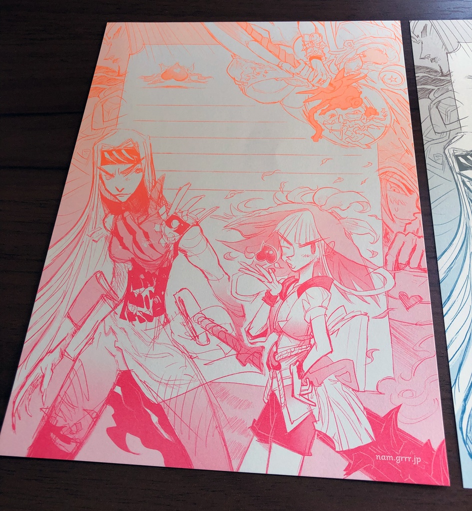 グラデ便箋 (グラデパターン4種類)