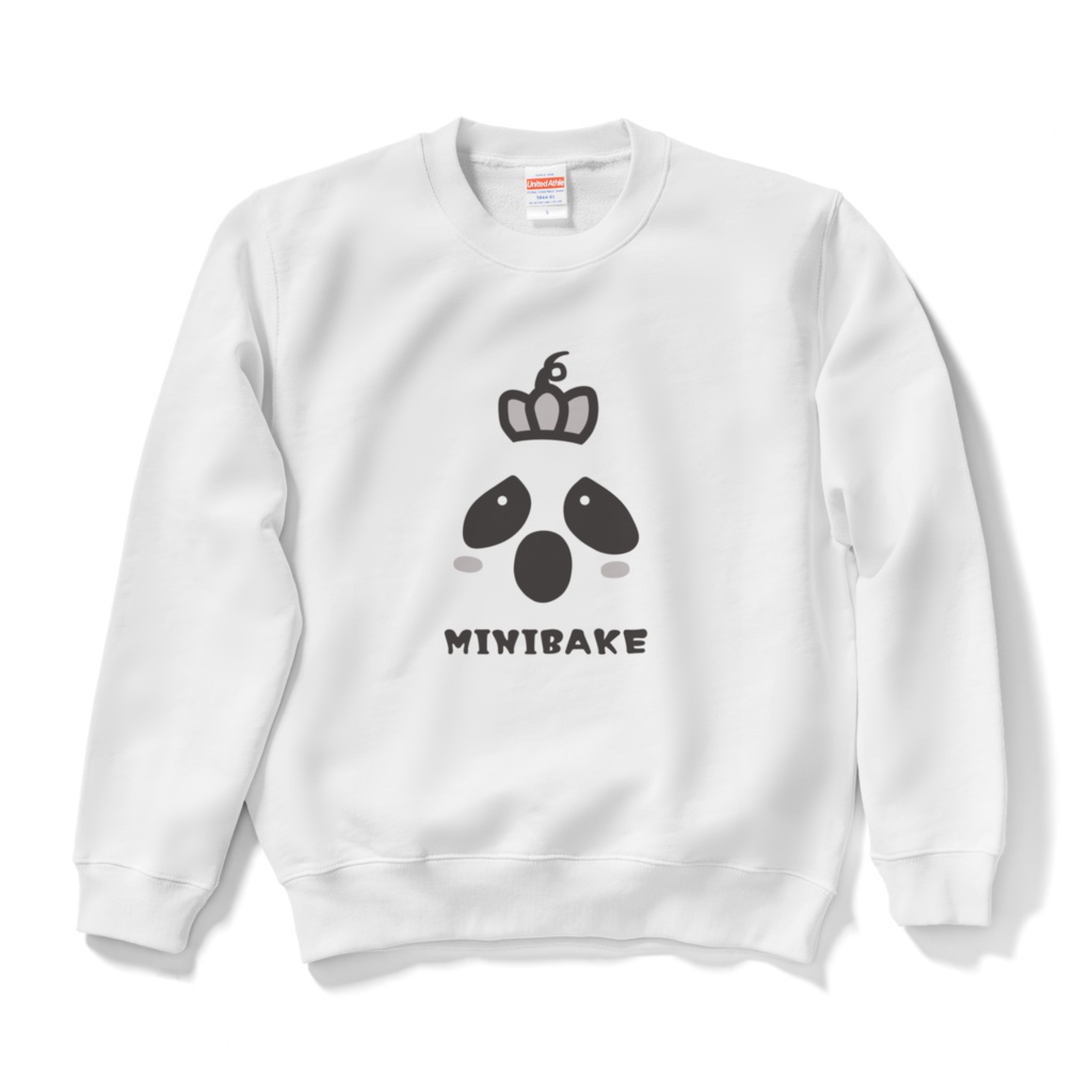 【ミニばけ】さらに顔アップなスウェット・白