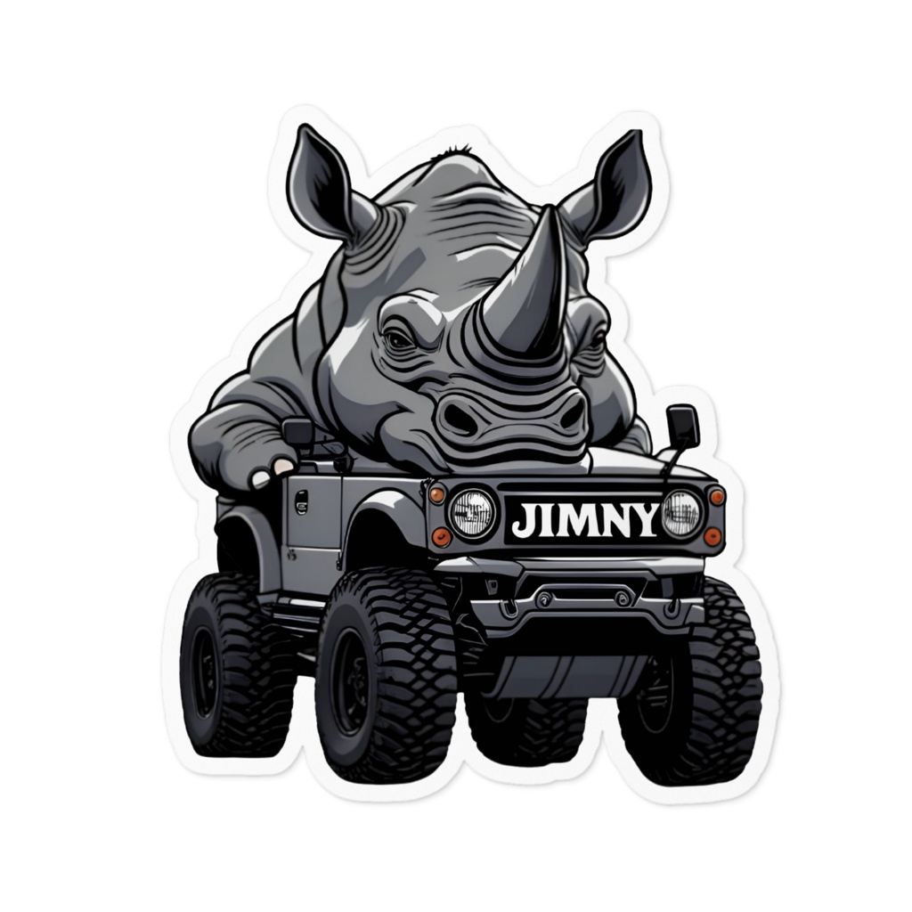 ジムニー サイ 合体 オリジナル ステッカー Jimny & Rhino Fusion Original Sticker