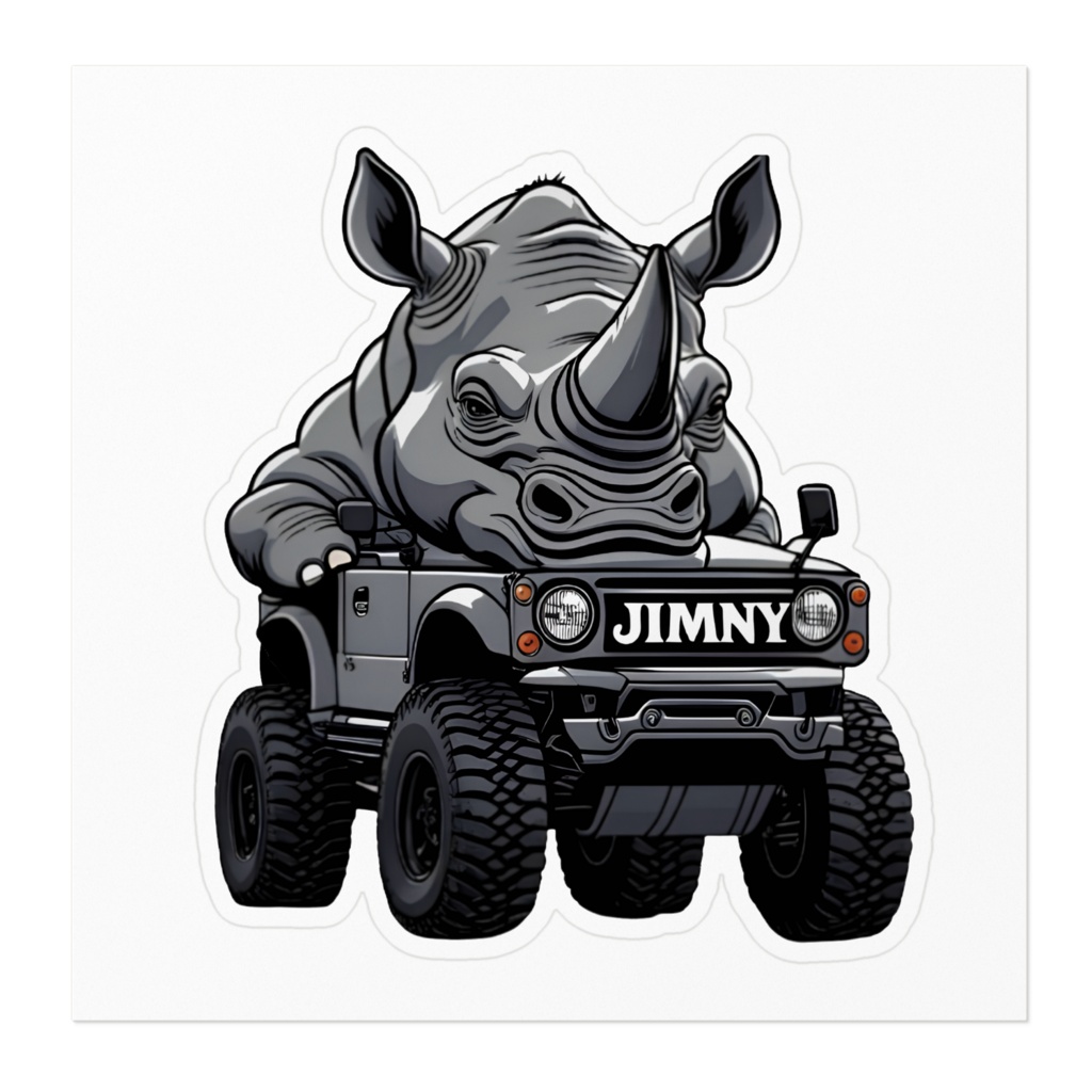 ジムニー サイ 合体 オリジナル ステッカー Jimny & Rhino Fusion Original Sticker