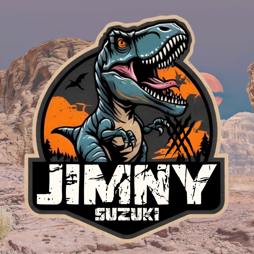 ジムニー 恐竜 ステッカー Jimny dinosaur sticker
