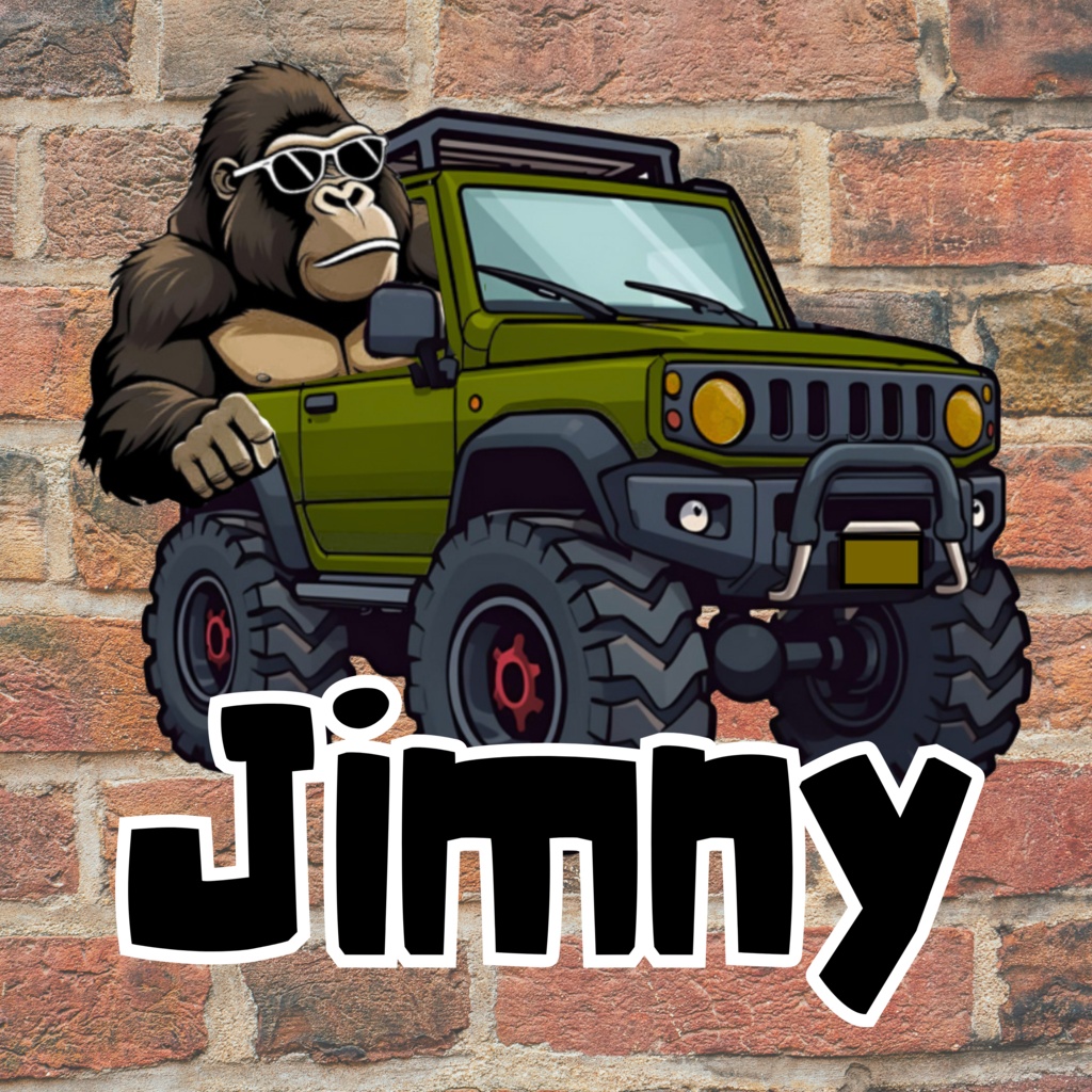 ジムニー ゴリラ ステッカー Jimny Gorilla Sticker