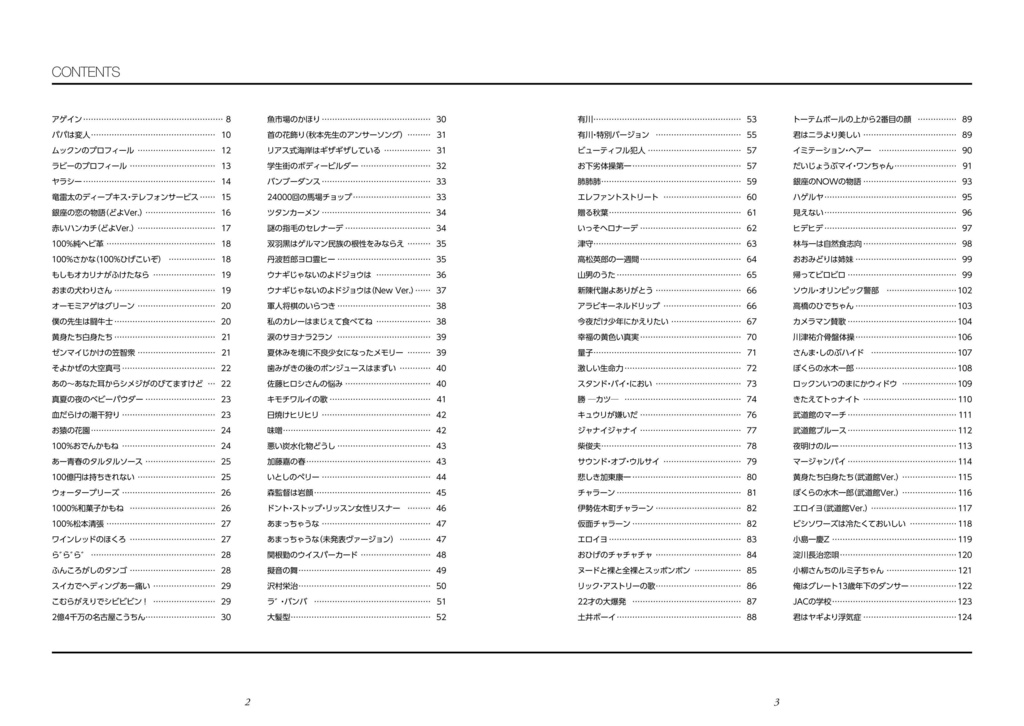 ラビーの意味ねー曲 歌詞全集