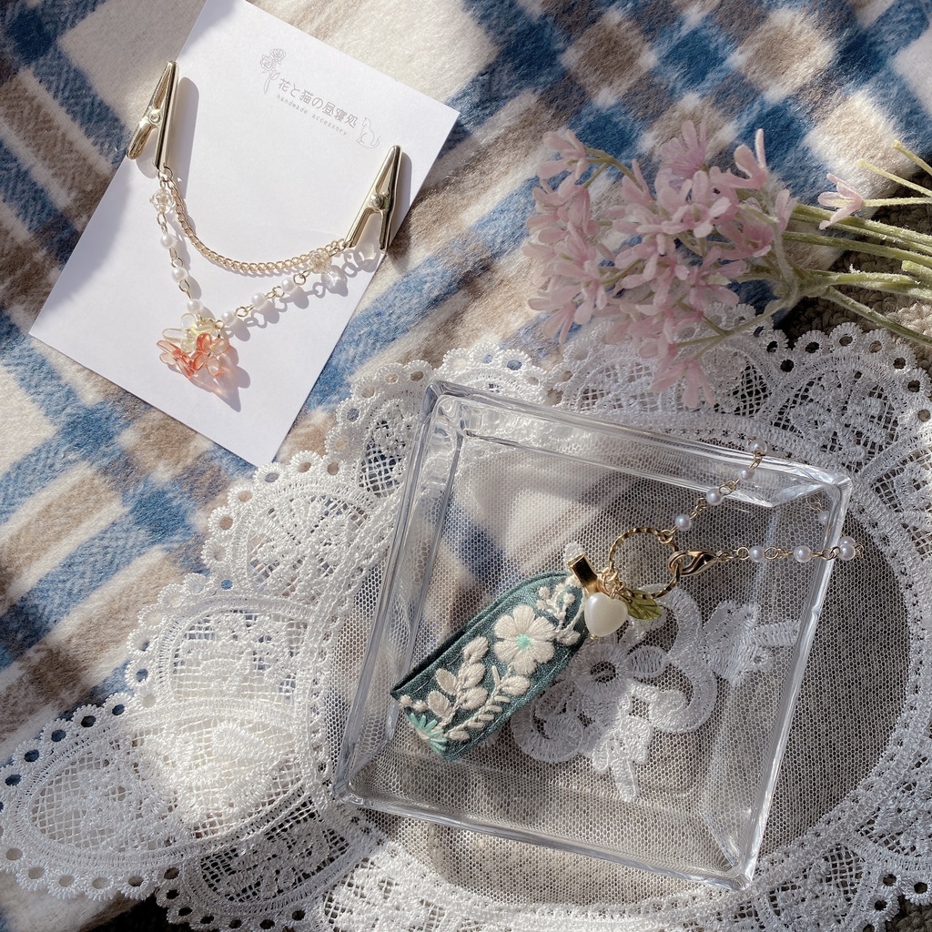 金木犀のストールクリップ