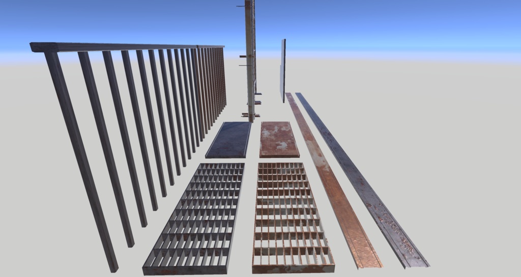 【無料】金属の雑貨詰め合わせ【VRChat想定】