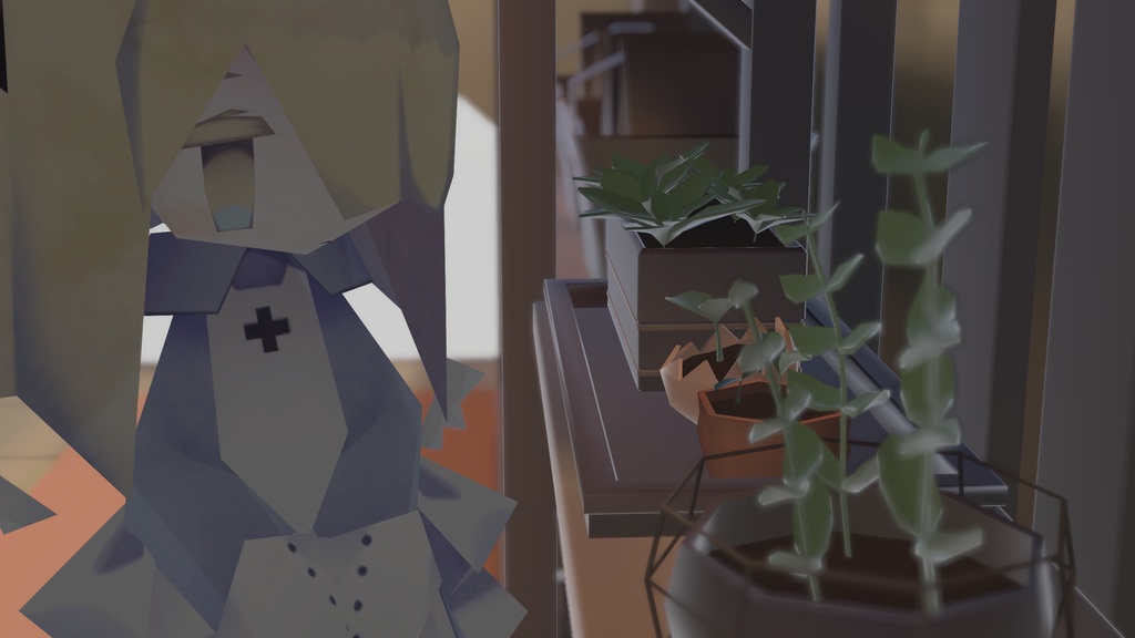 【VRChat想定】ローポリな植物&雑貨詰め合わせ34点セット