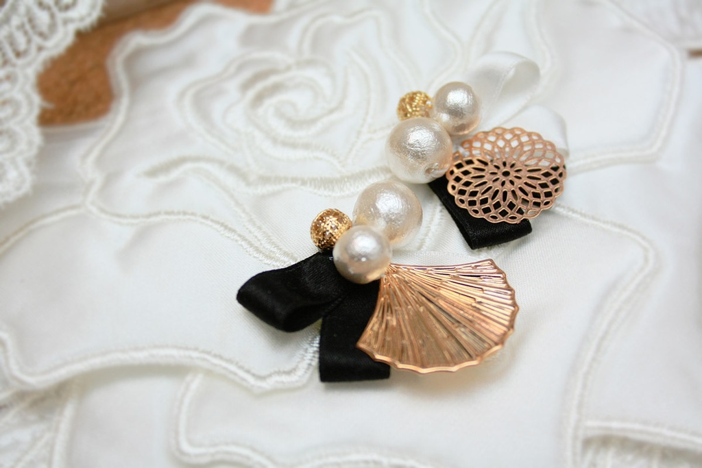 PRICEDOWN|おりぼんイヤリング&ピアス・弐