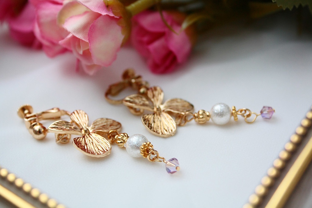 マーリンイメージ イヤリング&ピアス|スワロとお花