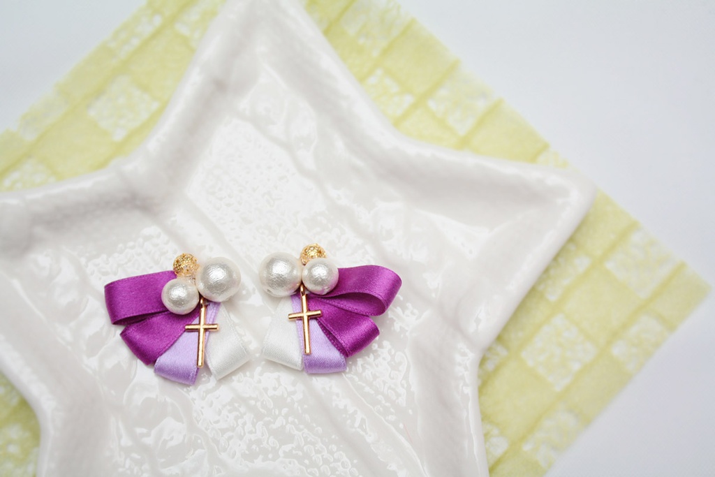 PRICEDOWN|おりぼんイヤリング&ピアス・参