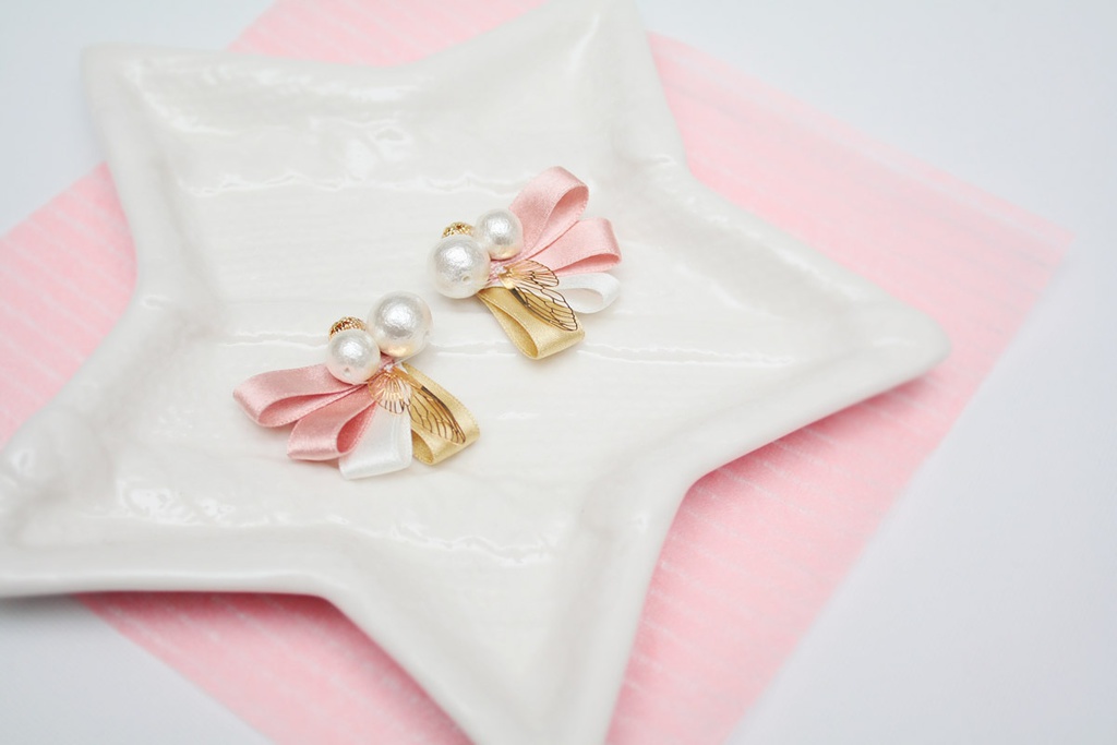 PRICEDOWN|おりぼんイヤリング&ピアス・参