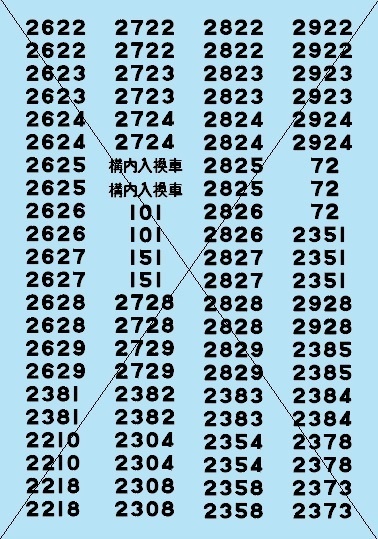 UTR-1004　2200・2600系側面Cインレタ