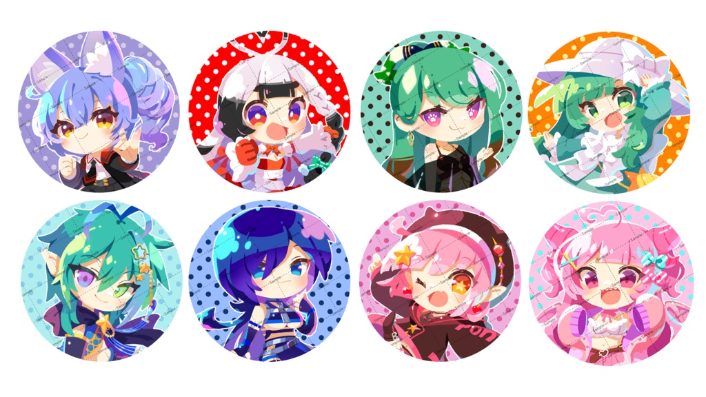 【受注販売】尊華団全員集合!缶バッチ8種