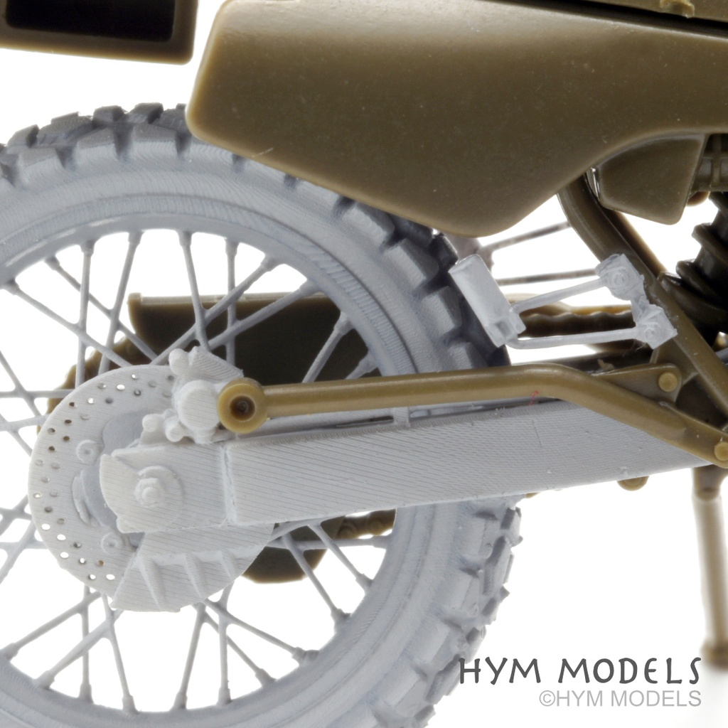 【2024/1/23更新】1/35 陸自オートバイ用 XLR250R改造セット(デュアルパーパスタイヤ)