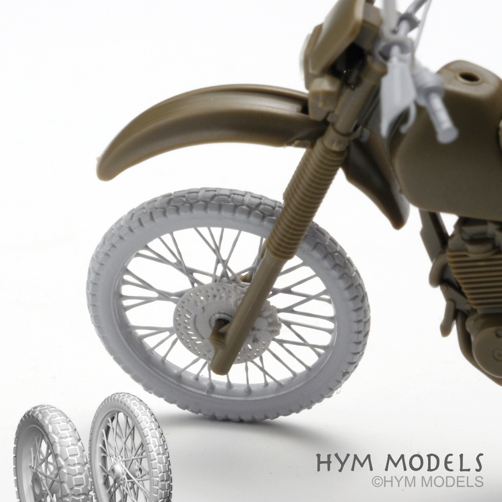 【2024/1/23更新】1/35 陸自オートバイ用 XLR250R改造セット(デュアルパーパスタイヤ)