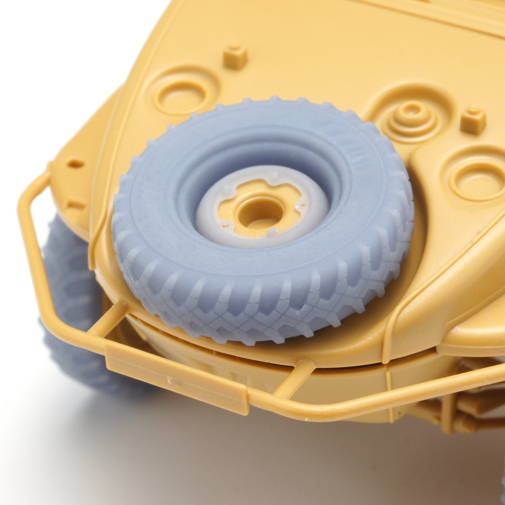 1/35 シュビムワーゲン166型用 自重変形ワイドタイヤセット