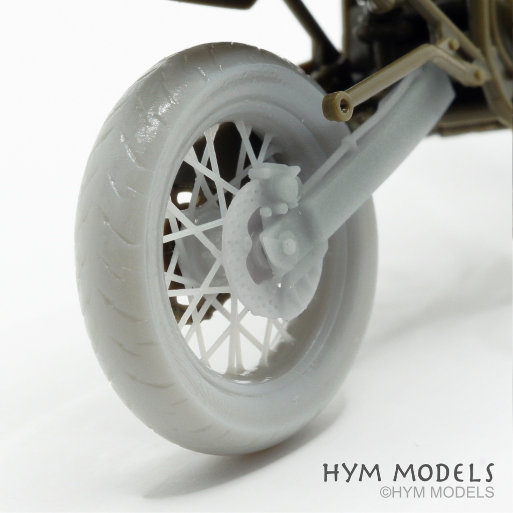 【2024/1/23更新】1/35 陸自オートバイ用 XLR250R改造セット(モタードタイヤ)