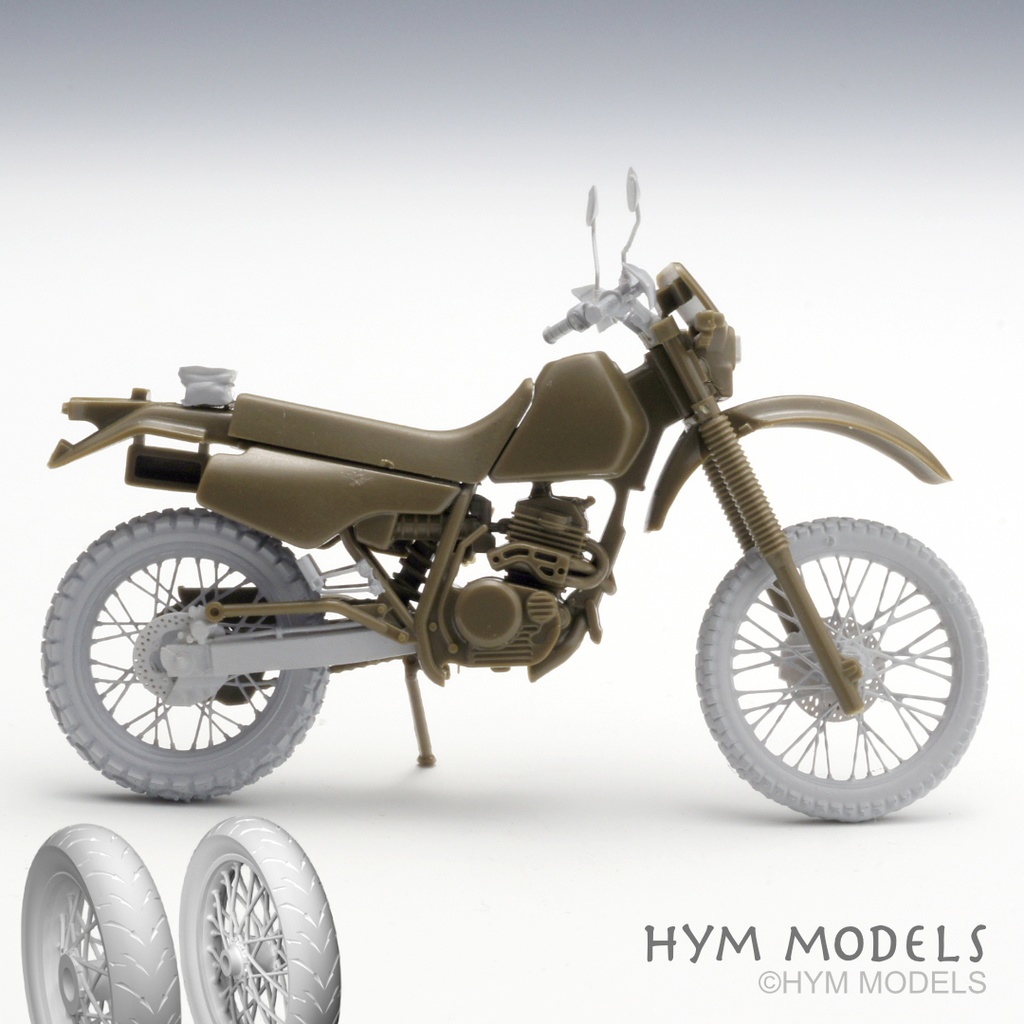 【2024/1/23更新】1/35 陸自オートバイ用 XLR250R改造セット(モタードタイヤ)