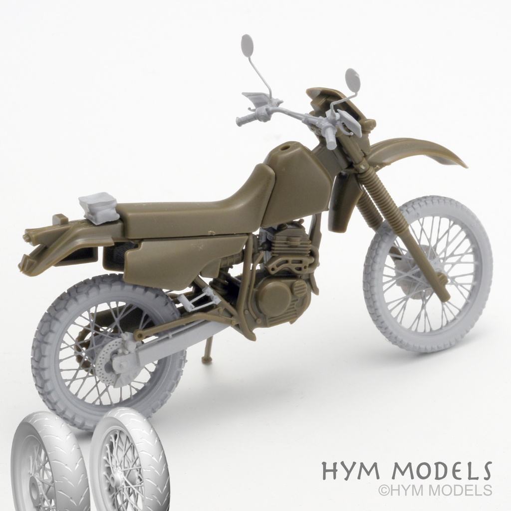 【2024/1/23更新】1/35 陸自オートバイ用 XLR250R改造セット(モタードタイヤ)