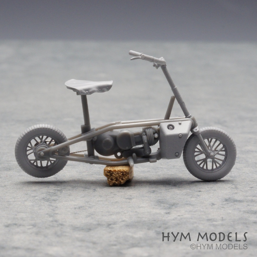 1/35 モトコンポ 3Dレジン製フルキット + イギリス軍空挺兵小型オートバイディテールアップセット