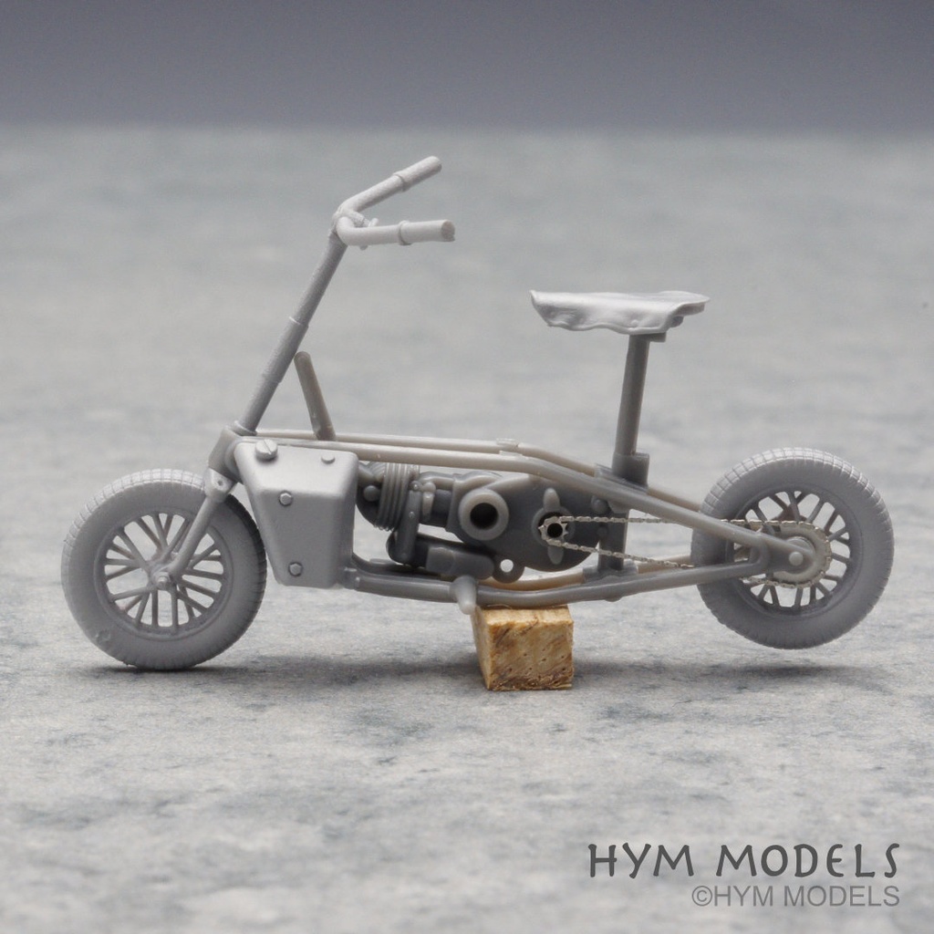 1/35 モトコンポ 3Dレジン製フルキット + イギリス軍空挺兵小型オートバイディテールアップセット