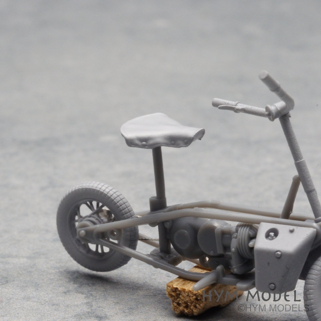 1/35 モトコンポ 3Dレジン製フルキット + イギリス軍空挺兵小型オートバイディテールアップセット