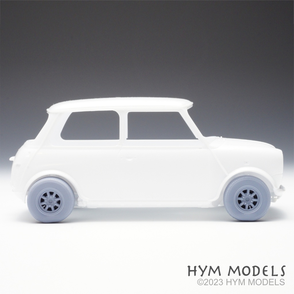 1/24 ミニクーパー1.3i用 自重変形10インチタイヤセット(ワタナベ)