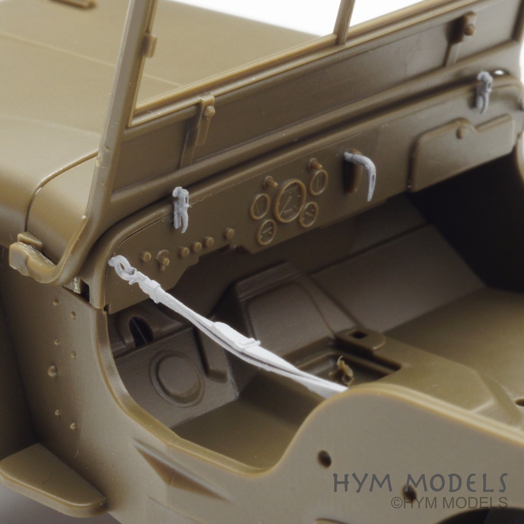 1:35 JEEP WILLYS MB Sagged wheel set & detail set