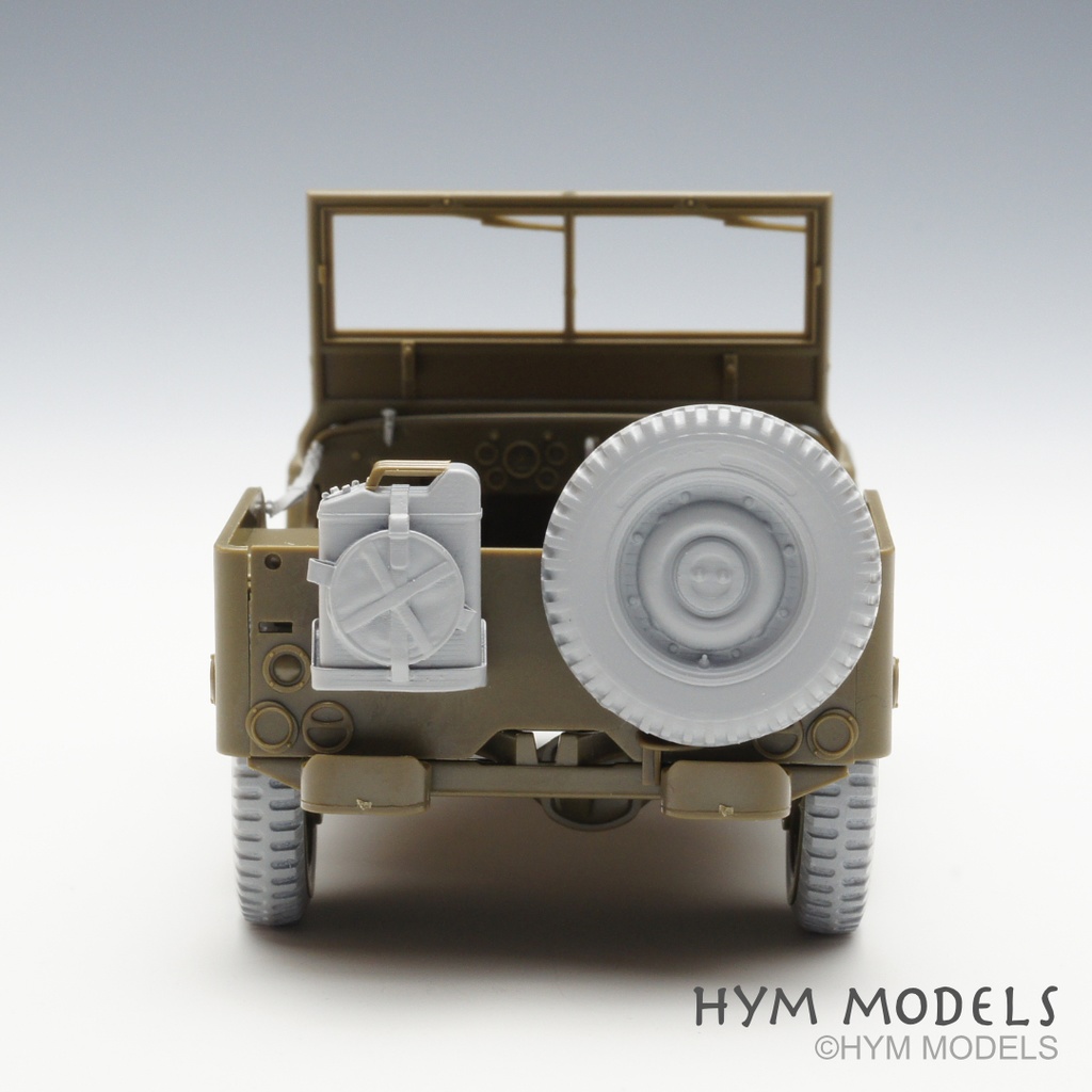 1:35 JEEP WILLYS MB Sagged wheel set & detail set
