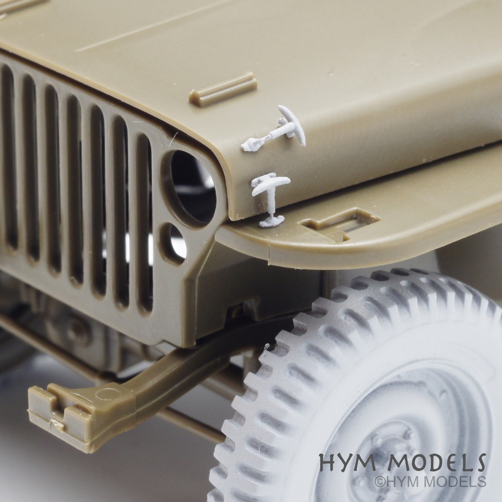 1:35 JEEP WILLYS MB Sagged wheel set & detail set