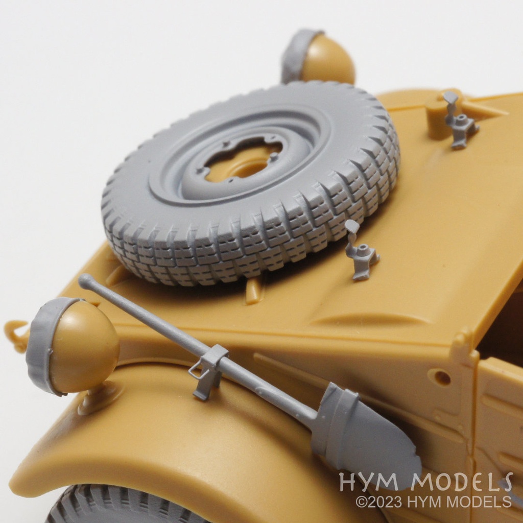1:35 KÜBELWAGEN TYPE82 Sagged wheel set & detail set
