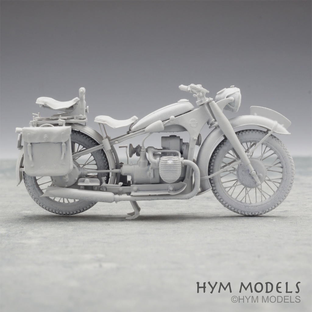 1/35 第二次大戦ドイツ軍用バイク R12 3Dレジン製フルキット(1台分)