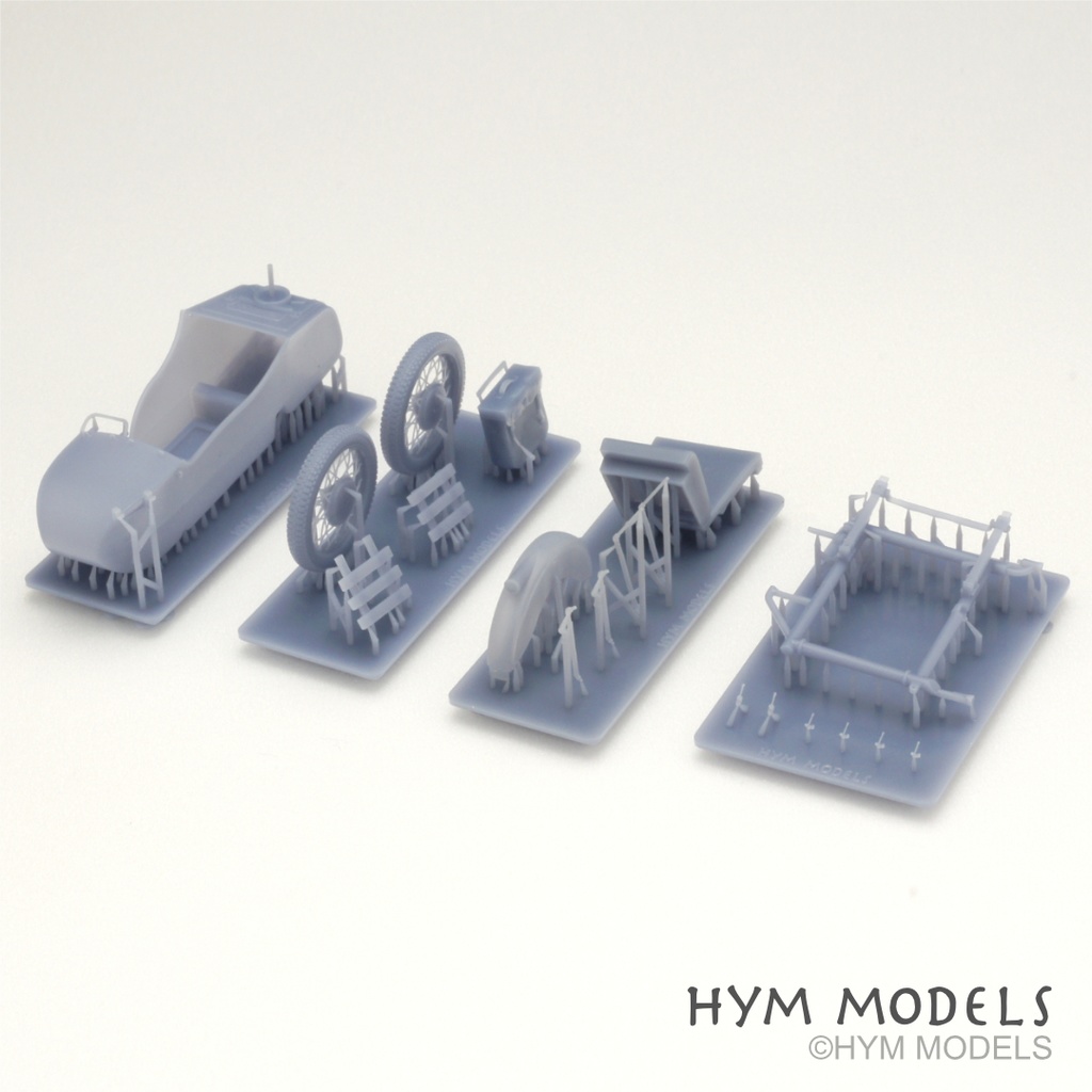 1/35 第二次大戦ドイツ軍用バイク R12(中後期型)&サイドカー 3Dレジン製フルキット (1台分)