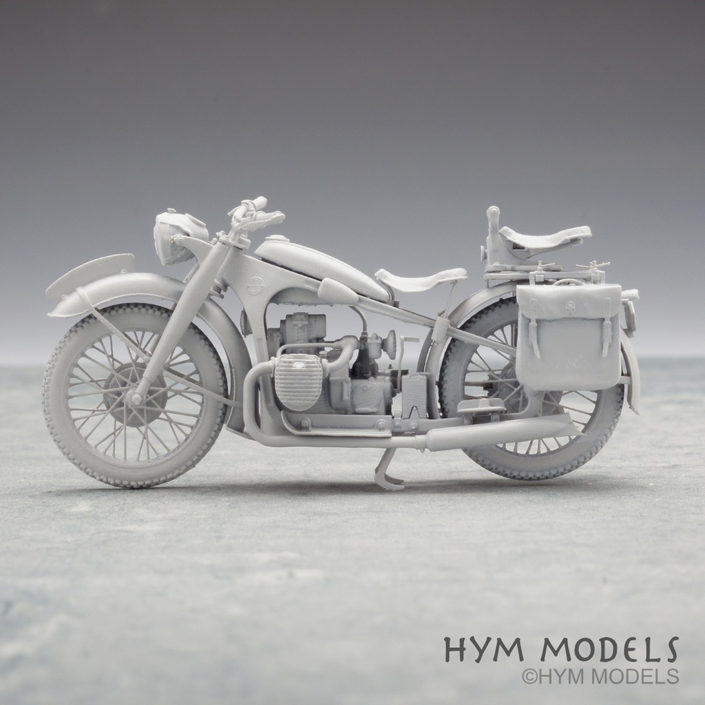 1:35 WWII German military motorcycle R12 (middle-late type) full kit in 3D resin (1 car)