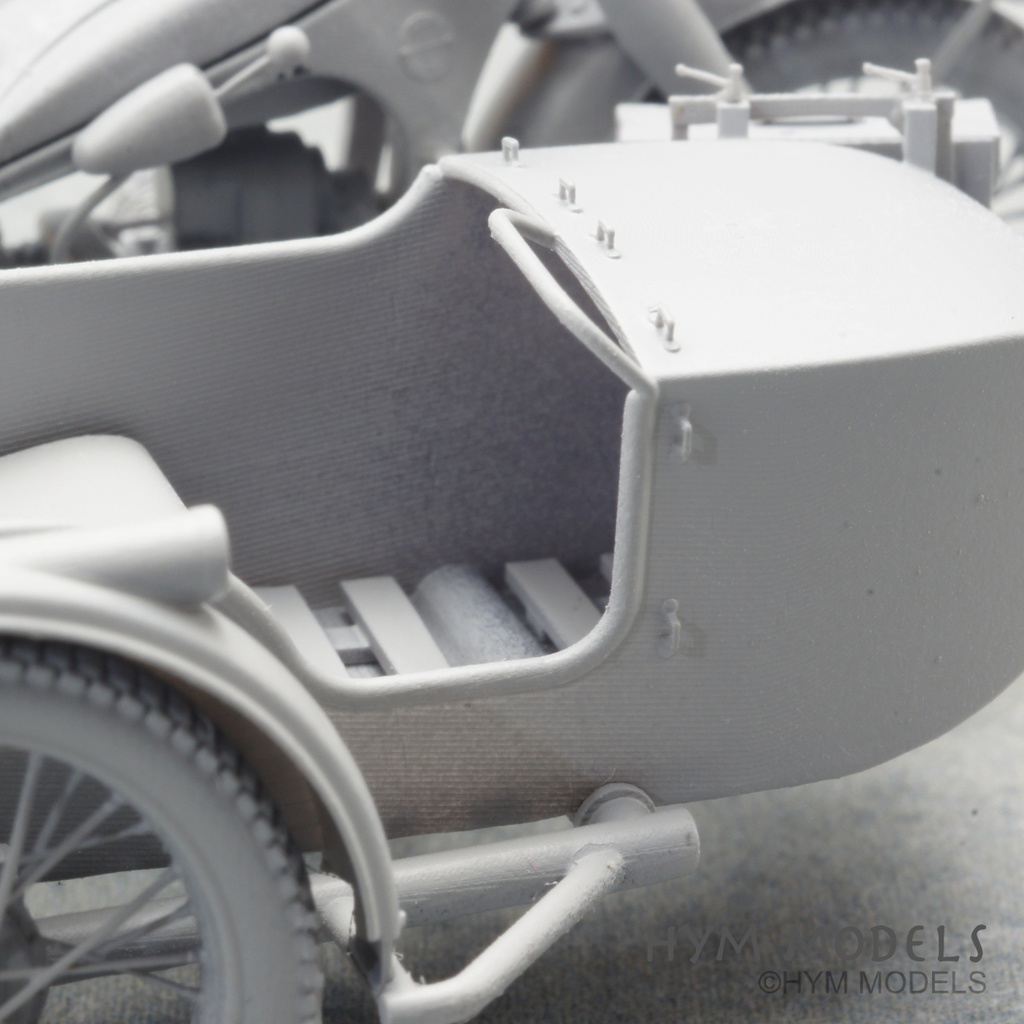 1:35 WWII German military motorcycle R12 & SIDECAR full kit in 3D resin (1 car)