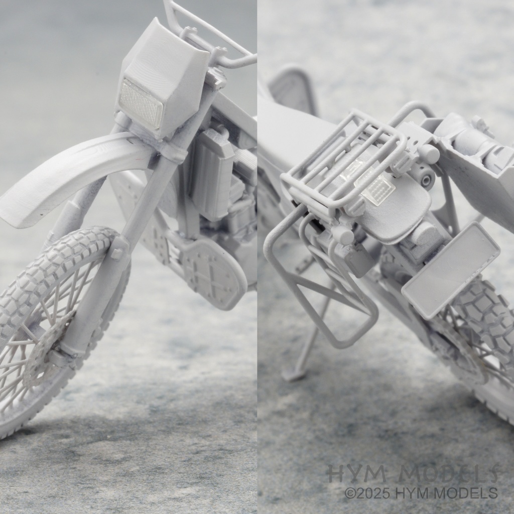 1/35 陸上自衛隊 現用偵察バイク 3Dレジン製フルキット(1台分)