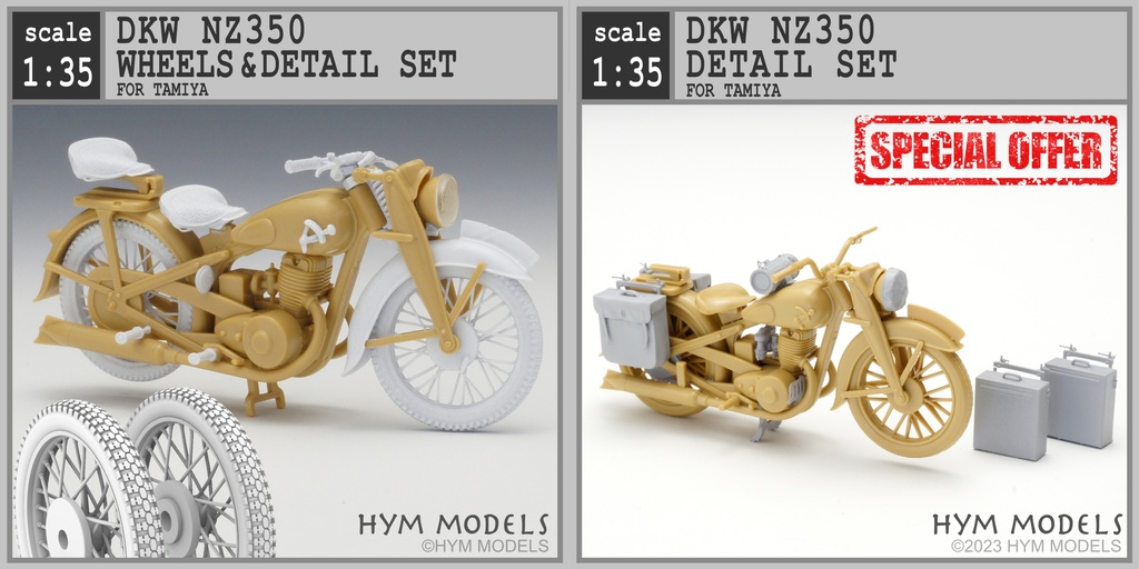 ４月~　[SPECIAL OFFER ]1/35 DKW NZ350　ドイツ軍用オートバイ　ディテールアップセット＋ Ⅱ