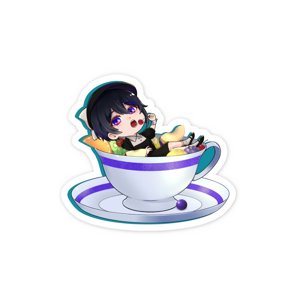 フルーツまみれステッカー