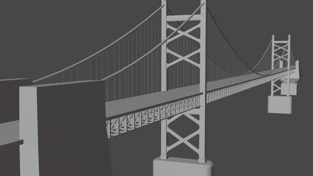 【無料DL可】瀬戸大橋【3Dモデル】