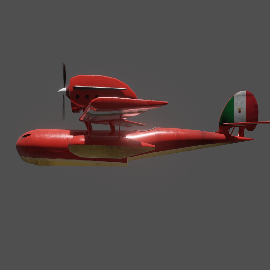 【3Dモデル】紅の豚の飛行機