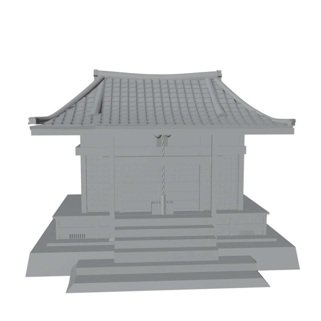 無料dl可 神社 本殿 3dモデル 初心者 Booth