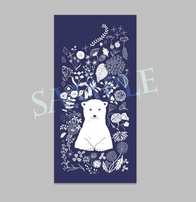 しろくまと野の花スマホケース