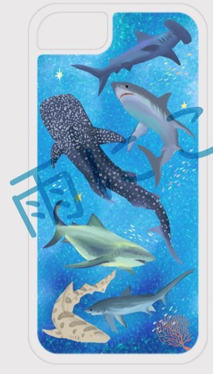 サメだらけ グリッターケース